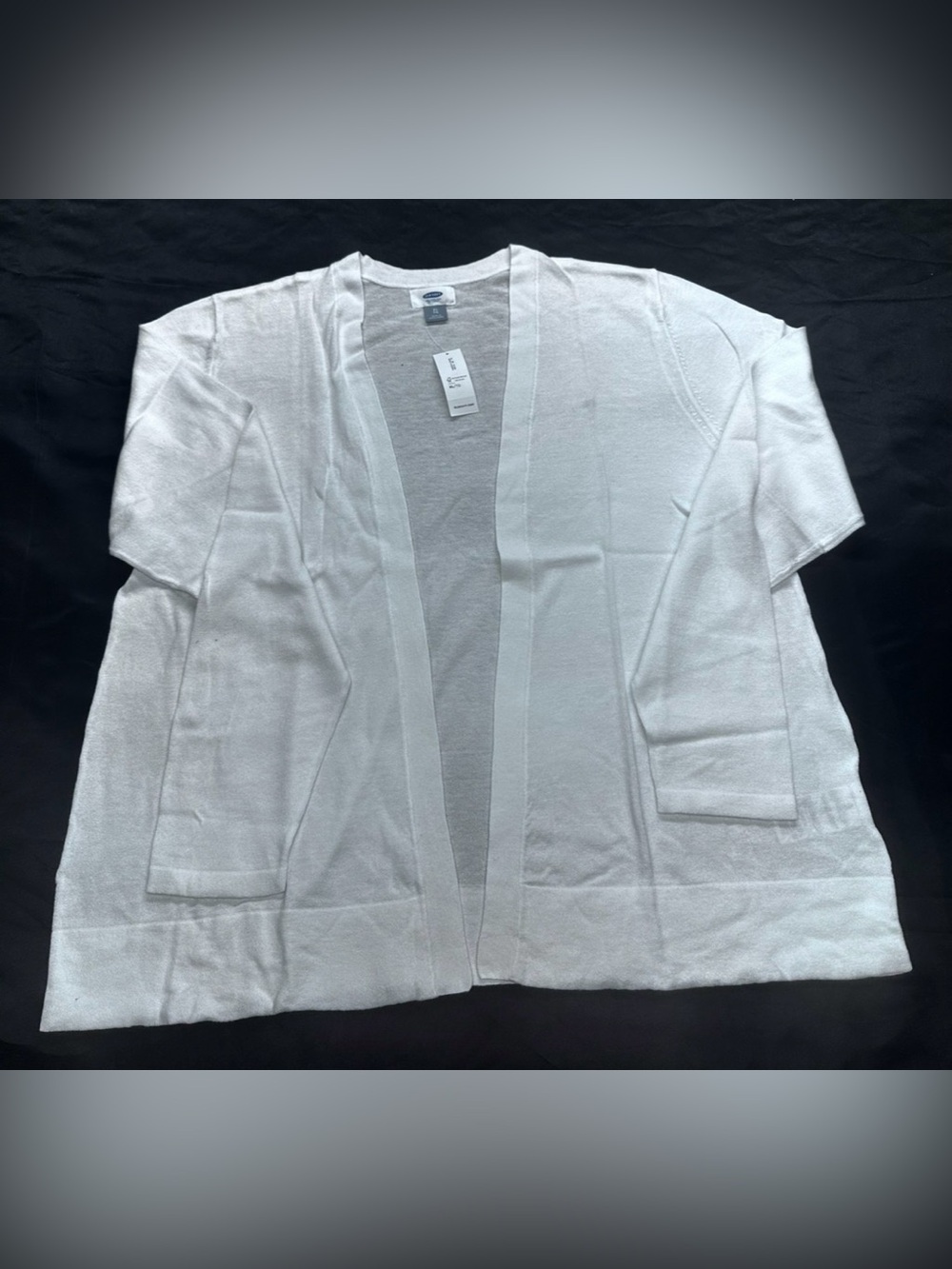 #D-22 Old Navy Lightweight Open Front White Cardigan Sz XL